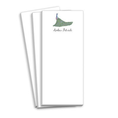Graceful Peacock Skinnie Notepads